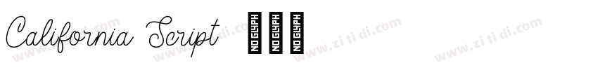 California Script字体转换 California Script字体转换